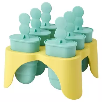 Форма для мороженого, бирюзовый/желтый, UPPFYLLD IKEA