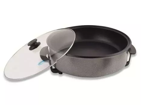 Форма для пиццы ELTA PP-4209 со стеклянной крышкой, 42 см, глубина 9 см, 1500 Вт