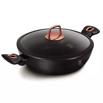 Форма для выпечки Berlingerhaus с крышкой с мраморной поверхностью 28 см Black Rose Collection BH-1640