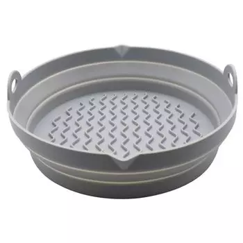 Форма для выпечки с двойной ручкой, нелипкая складная силиконовая обеденная духовка, кастрюля, гриль, сковорода, кухонная утварь, аксессуары для приготовления пищи-серый Hameb