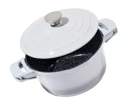 Форма для запекания 24 см, высота около 12 см KING SHINE GREY из литого алюминия с керамическим покрытием Внутри: FUSION TI / с крышкой из литого алюминия / вкл. легкосъемные силиконовые прокладки / цвет: серый