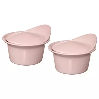 Форма для запекания/крышка, матовая светло-розовая, 0,2 л, FRGKLAR IKEA