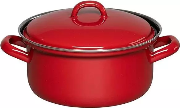 Форма для запекания риса с крышкой 16см 1 литр красная Riess