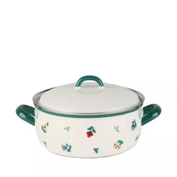 Форма для запекания риса с крышкой луковичная 18см 1,5 л Country Gmundner с россыпью цветов Riess
