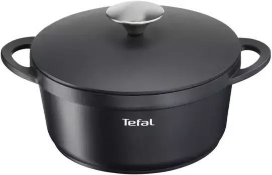 Форма для запекания Tefal "Траттория", литой алюминий, (1 шт.), литой алюминий, антипригарное покрытие, с крышкой, все виды плит, индукция 6,67 л + 28 см, черный