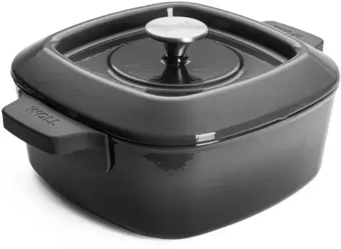 Форма для запекания WOLL "Iron", чугун, (1 шт.), 24x24 см, индукция 4,1 л + высота 9,5 см, серый