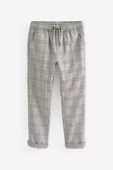 Формальные брюки в клетку (от 12 до 16 лет) Next, серый