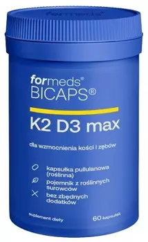 ForMeds BICAPS K2 D3 MAX, Биологически активная добавка, 60 капсул Inna Marka