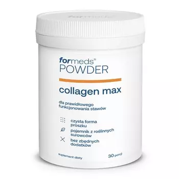 ForMeds Powder Collagen MAX, коллаген, витамины C, D и K и гиалуроновая кислота, 30 порций Inna Marka