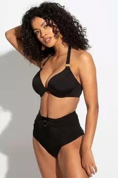 Формирующие плавки бикини Samoa с завышенной талией Pour Moi, черный