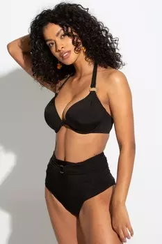 Формирующие плавки бикини Samoa с завышенной талией Pour Moi, черный