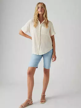 Формирующие женские шорты-бермуды Levi's, цвет Double Duty Short - Light Wash