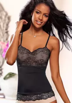 Формирующий топ Nuance с красивым кружевом, базовое нижнее белье, кремовый