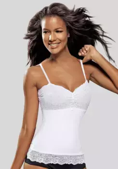 Формирующий топ Nuance с красивым кружевом, базовое нижнее белье, белый