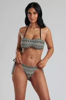 Формованная чашка крючком с боковыми трусиками South Beach, черный