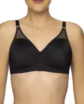 Формованный бюстгальтер без косточек со вставкой из тюля Felina, черный