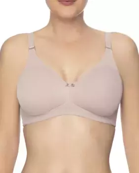 Формованный бюстгальтер без косточек со вставкой из тюля Felina, цвет Topo