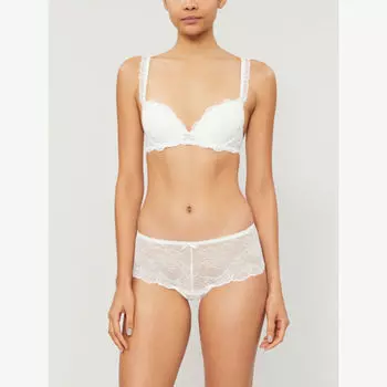 Формованный бюстгальтер Danse des Sens из эластичного кружева и сетки Aubade, цвет opale