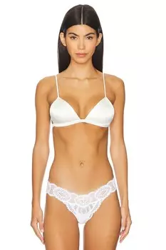 Формованный бюстгальтер с треугольными чашками класса люкс Fleur Du Mal, белый