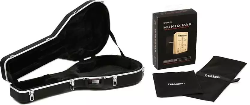Формованный чехол Gator Deluxe ABS для Taylor GS Mini - комплект акустической гитары Mini Grand Symphony с увлажнителем D'Addario, поддерживающим автоматическую систему контроля влажности Gator + D'Addario GC-GSMINI=1 PW-HPK-01=1