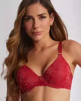 Формованный утягивающий бюстгальтер без пены Selmark, красный