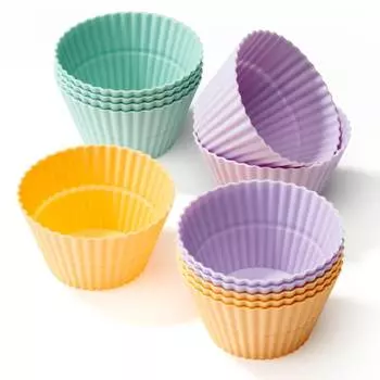 Формы для маффинов 2в1 из силикона 12 штук. Profissimo