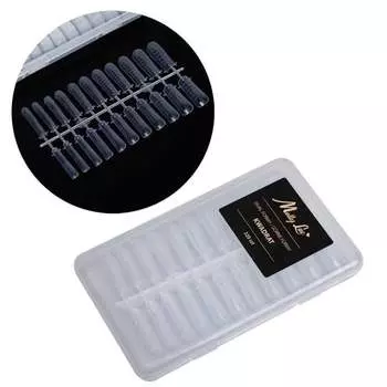 Формы для верхних ногтей двойные формы для акрилового геля, акриловый гель, квадрат с чешуей, модель PH-68, 220 шт. MollyLac, Molly Lac