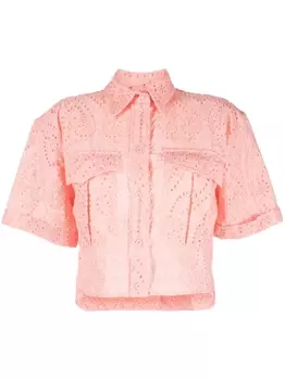 Forte Dei Marmi Couture рубашка с вышивкой, розовый