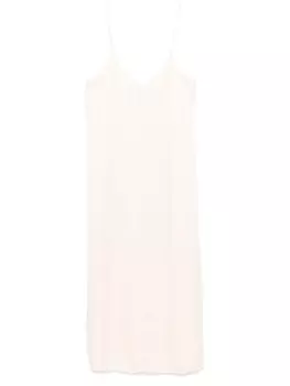 Forte Forte атласное платье миди, нейтральный цвет