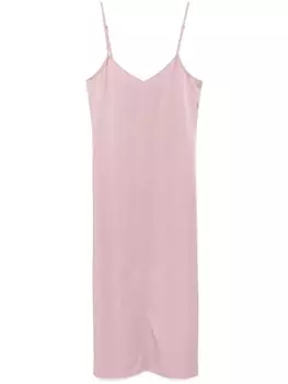 Forte Forte атласное платье миди, розовый
