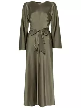 Forte Forte атласное платье миди, зеленый