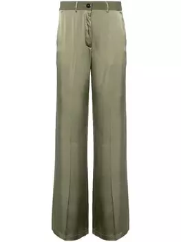Forte Forte атласные брюки палаццо, зеленый