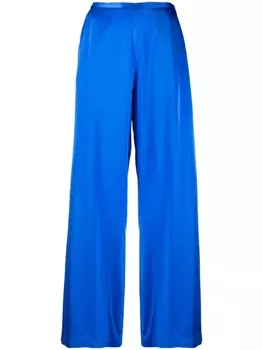 Forte Forte атласные брюки широкого кроя, синий