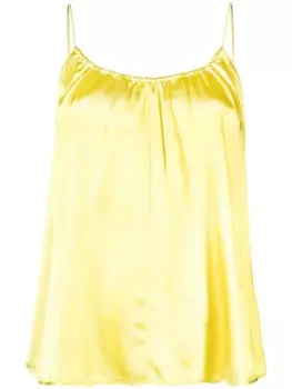 Forte Forte атласный топ на тонких бретелях, желтый