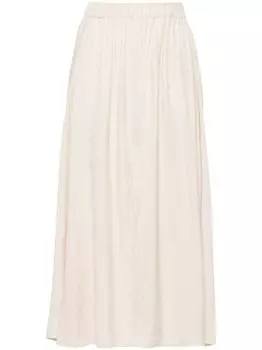Forte Forte бархатная юбка миди, нейтральный цвет