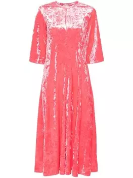 Forte Forte бархатное платье мини, розовый