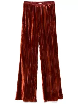 Forte Forte бархатные брюки с плиссированным эффектом, оранжевый