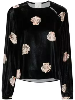 Forte Forte бархатный топ, черный