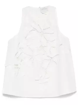 Forte Forte блузка с цветочной аппликацией, белый