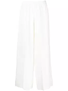 Forte Forte брюки палаццо со складками, белый