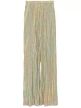 Forte Forte брюки с люрексом, зеленый