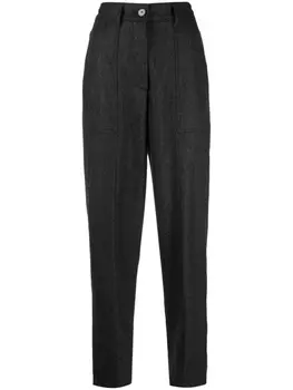 Forte Forte брюки с завышенной талией и вставками, серый