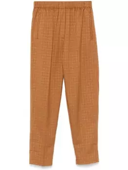 Forte Forte брюки в клетку, коричневый