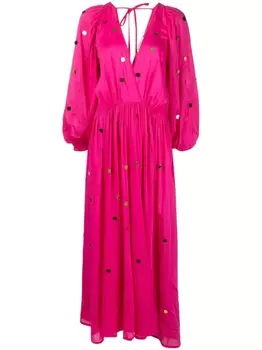 Forte Forte декорированное платье макси, розовый