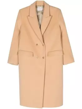 Forte Forte двубортное пальто, нейтральный цвет