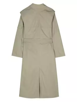 Forte Forte двубортное пальто с поясом, зеленый