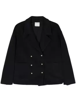 Forte Forte двубортный пиджак из смесовой шерсти, синий