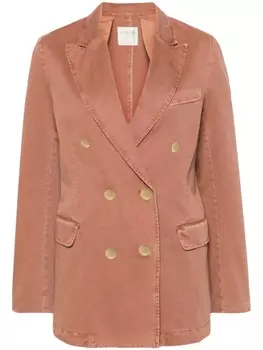 Forte Forte двубортный пиджак с заостренными лацканами, коричневый