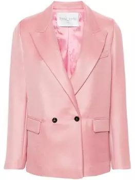 Forte Forte двубортный пиджак в полоску, розовый