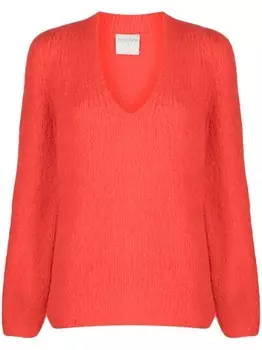 Forte Forte джемпер с V-образным вырезом, красный